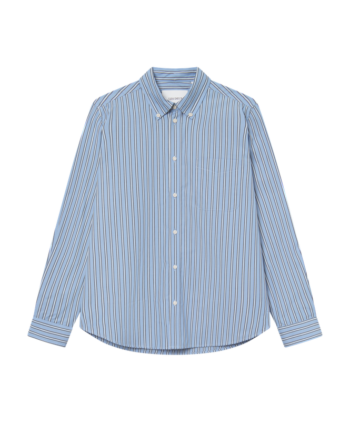 S Kent Tripe Poplin Hirt - Les Deux Shirt  - 5715747114259
