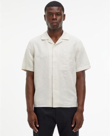 M Linen Short Sleeve Shirt - Calvin Klein Shirt  - 8720107605381
