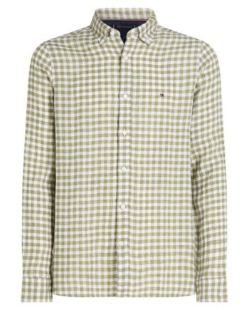 L Inen Gingham Shirt - Tommy Hilfiger Shirt  - 8720646631025