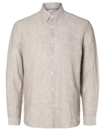 S Lhregkylian Linen Hirt Cla Ic - Selected Shirt  - 5715673763835
