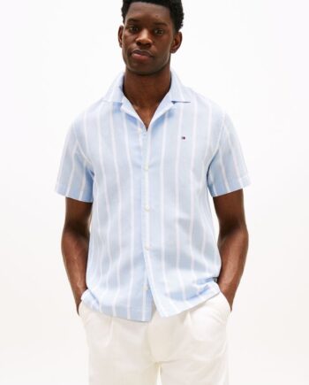 M Linen Blend Striped Shirt - Tommy Hilfiger Shirt  - 8721186916634