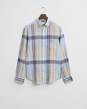 3XL Reg Linen Madras Shirt - Gant Shirt  - 7325708124340