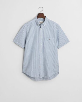 L Reg Seersucker Stripe Shirt - Gant Shirt  - 7325708051967