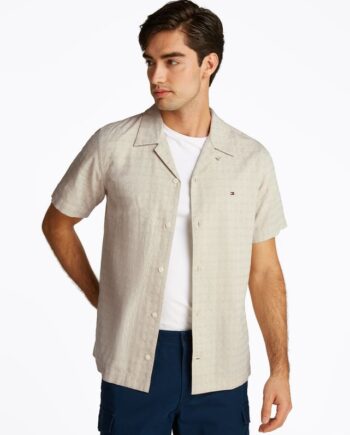 L Cotton Inen Dobby Shirt - Tommy Hilfiger Shirt  - 8721106373325