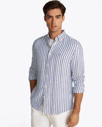 L Inen Essentia Stripe Shirt - Tommy Hilfiger Shirt  - 8721106374827