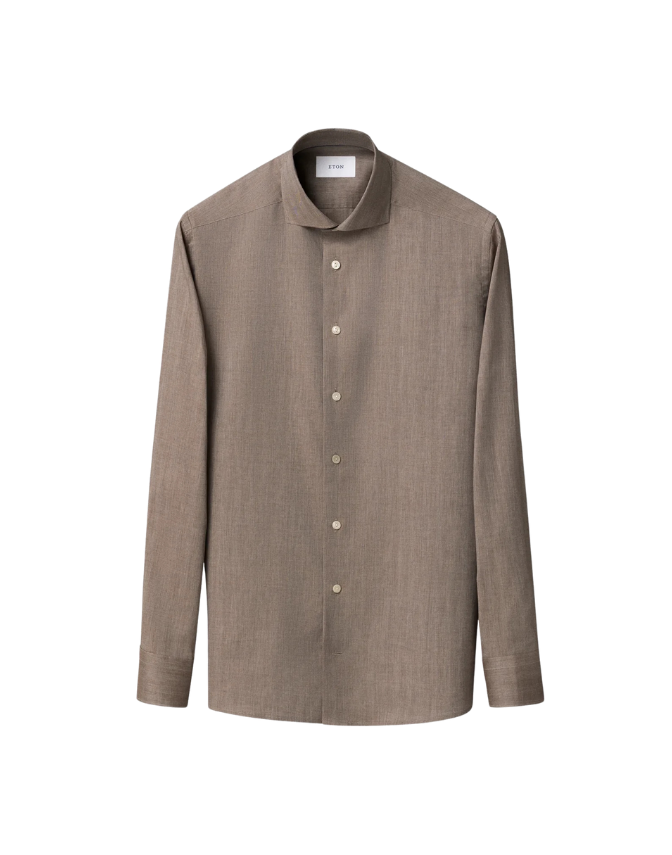 40 Solid Signature Flannel Shirt - Eton Shirt - 7313584392090