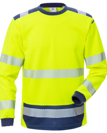 Hi Vis Gul/Mari Kansas Fristads Vis Langærmet Shirt Vis Gul Marine - Shirt