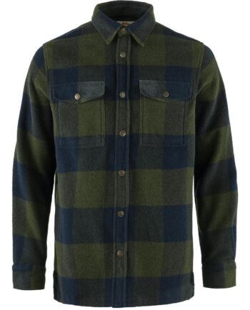 Grøn Fjallraven Mens Canada Shirt Deep Forest Dark Navy 662 555 Large - Fjällräven Shirt  - 7323450935061