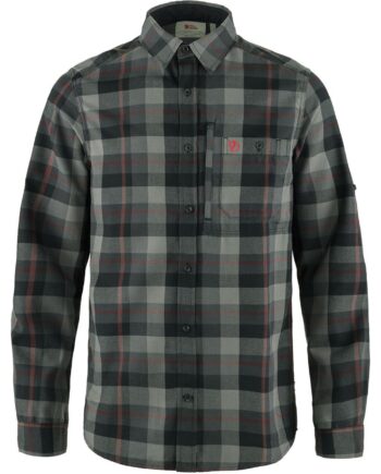 Sort Fjallraven Mens Fjallglim Shirt Black Grey 550 020 Large - Fjällräven Shirt  - 7323451062636