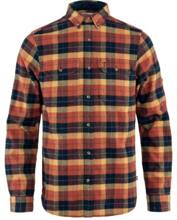 Orange (AUTUMN Fjallraven Mens Singi Heavy Flannel Shirt Orange Autumn Leaf Dark Navy 215 555 Xxx Large - Fjällräven Shirt  - 7323450793463