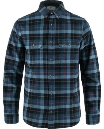 Blå (DARK NAVY- Fjallraven Mens Singi Heavy Flannel Shirt Blå Dark Navy Indigo Blue 555 534 Large - Fjällräven Shirt  - 7323451062537