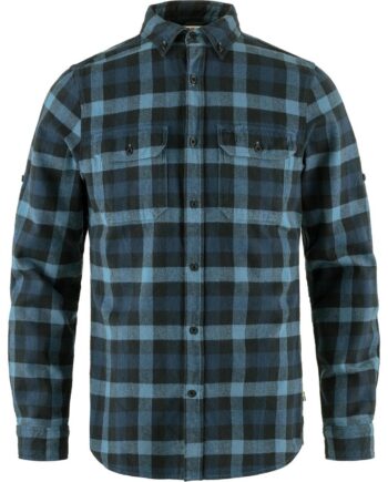 Blå (INDIGO BLU Fjallraven Mens Skog Shirt Blå Indigo Blue Dark Navy 534 555 Large - Fjällräven Shirt  - 7323450927899