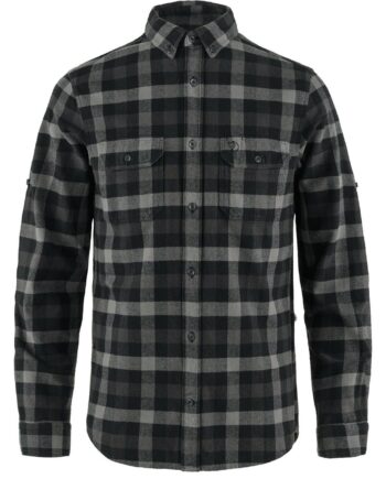 Sort Fjallraven Mens Skog Shirt Black Grey 550 020 Large - Fjällräven Shirt  - 7323451062360