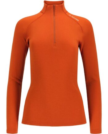 Orange (GOLD FL Aclima Womens Warmwool Mock Neck Shirt Orange Gold Flame Large - Aclima Shirt  - 7034041123360