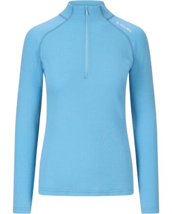Blå (NIAGARA) Aclima Womens Warmwool Mock Neck Shirt Blå Niagara Medium - Aclima Shirt  - 7034041130849