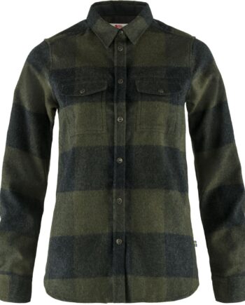 Grøn Fjallraven Womens Canada Shirt Deep Forest Grey 662 030 Large - Fjällräven Shirt  - 7323450648244