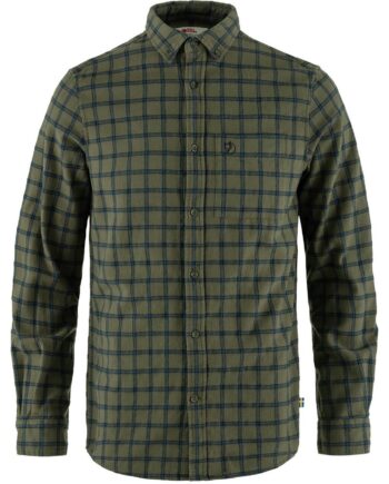 Grøn Fjallraven Mens Vik Flannel Shirt Laurel Grn Indigo Blue 625 534 Large - Fjällräven Shirt  - 7323450929213