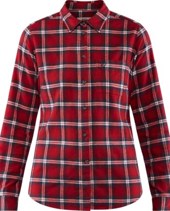 Rød (DEEP RED/3 Fjallraven Womens Vik Flannel Shirt Rød Deep Red 325 Large - Fjällräven Shirt  - 7323450801953