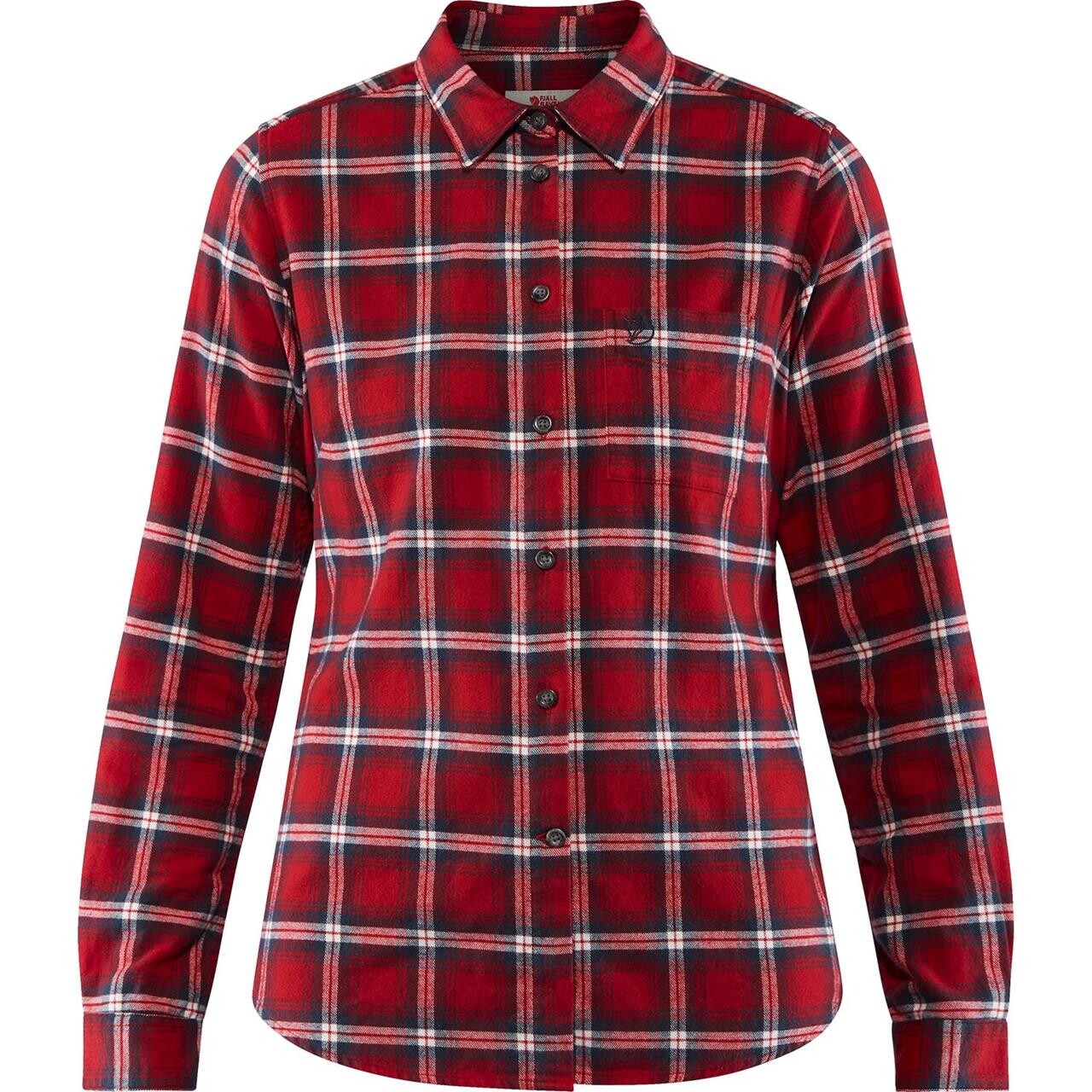 Rød (DEEP RED/3 Fjallraven Womens Vik Flannel Shirt Rød Deep Red 325 Large - Fjällräven Shirt - 7323450801953