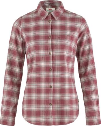 Lilla Fjallraven Womens Vik Flannel Shirt Rød Mesa Purple Fog 410 021 - Fjällräven Shirt  - 7323450729714