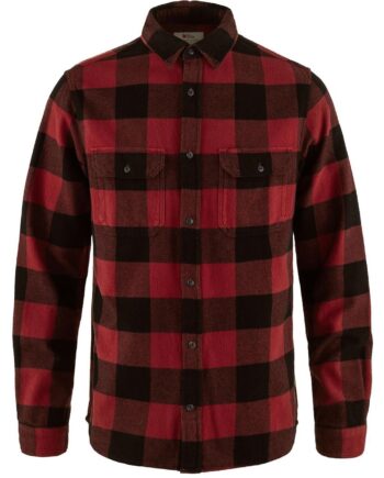 Sort Fjallraven Mens Vik Heavy Flannel Shirt Rød Red Black 320 550 Large - Fjällräven Shirt  - 7323451063213