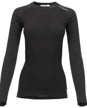 Sort Aclima Womens Warmwool Crew Neck Shirt Jet Black Large - Aclima Shirt  - 7034041014132