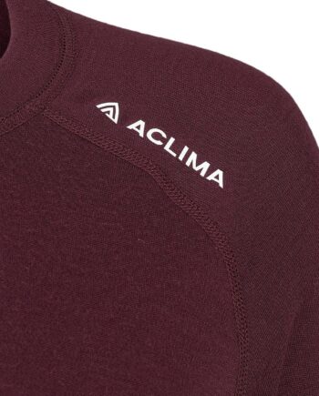 Lilla (FIG) Aclima Womens Warmwool Crew Neck Shirt Lilla Fig Large - Aclima Shirt  - 7034041130665