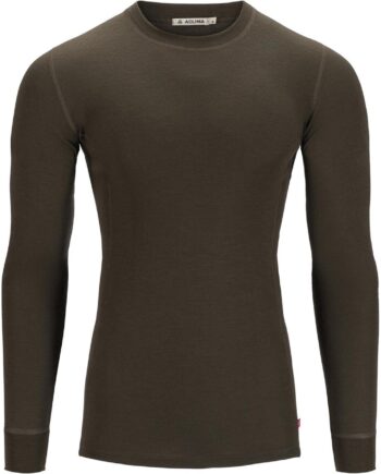 Grå (TARMAC) Aclima Mens Warmwool Crew Neck Shirt Grå Tarmac Small - Aclima Shirt  - 7034041124220