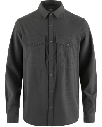 Grå (DARK GREY/ Fjallraven Mens Abisko Trekking Shirt Grå Dark Grey 030 - Fjällräven Shirt  - 7323451090363