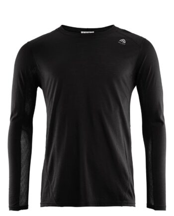 Sort Aclima Mens Lightwool Sports Shirt Jet Black Medium - Aclima Shirt  - 7034041096428
