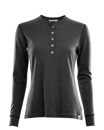 Grå (MARENGO) Aclima Womens Warmwool Granddad Shirt Grå Marengo - Aclima Shirt  - 7034041050109