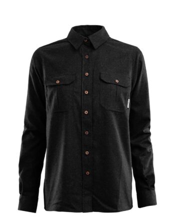 Grå (DARK GREY Aclima Womens Leisurewool Reborn Shirt Grå Dark Grey Melange Large - Aclima Shirt  - 7034041091249