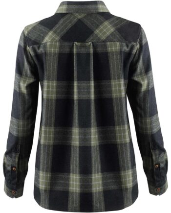 Grå (CHECK DARK Aclima Womens Leisurewool Reborn Shirt Grå Check Dark Grey Salvia Large - Aclima Shirt  - 7034041106172