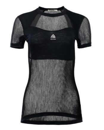 Sort Aclima Womens Woolnet Light Shirt Jet Black - Aclima Shirt  - 7034041121458