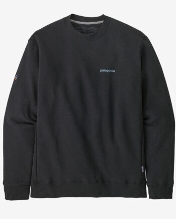 Sort Patagonia Fitz Roy Icon Uprisal Crew Sweatee Shirt Ink Black Large - Patagonia Shirt  - 195699121843