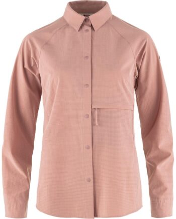 Lyserød (DUSTY Fjallraven Womens Abisko Trekking Shirt Lyserød Dusty Rose 300 Medium - Fjällräven Shirt  - 7323451014437