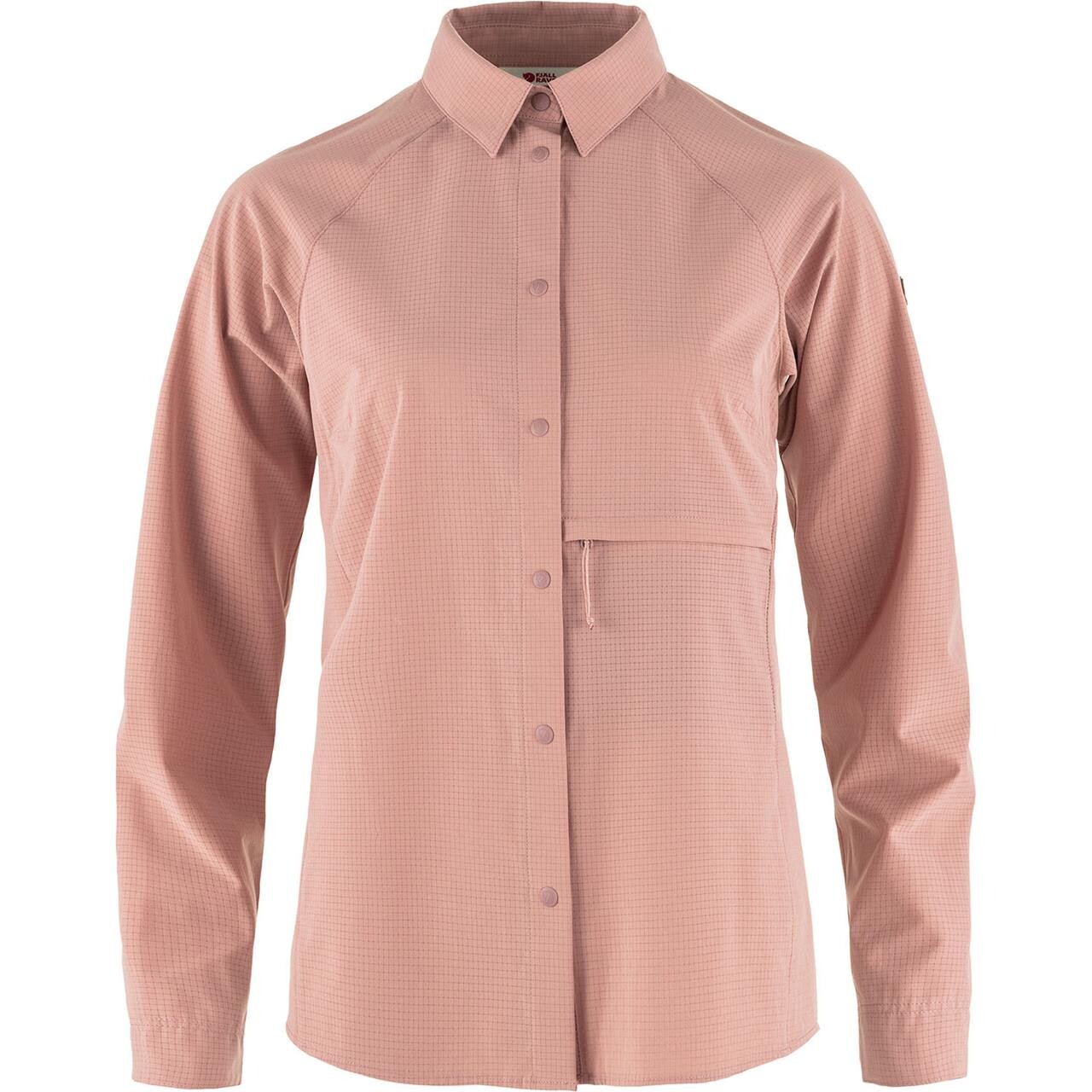 Lyserød (DUSTY Fjallraven Womens Abisko Trekking Shirt Lyserød Dusty Rose 300 Medium - Fjällräven Shirt - 7323451014437
