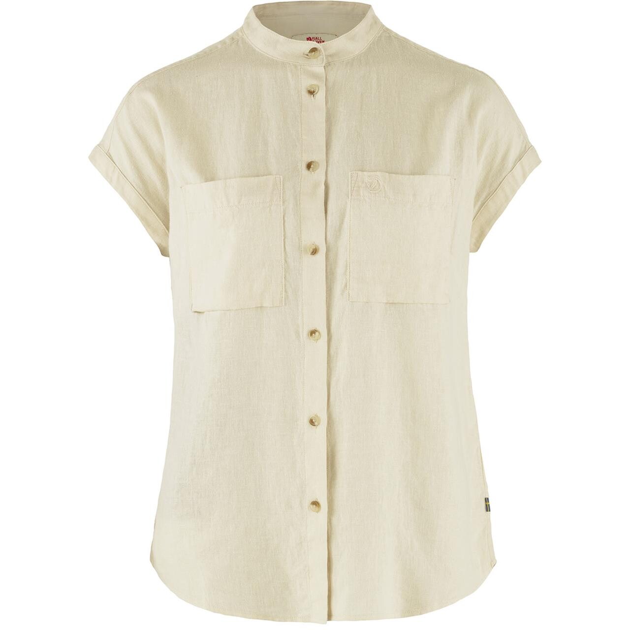 Hvid Fjallraven Womens Vik Hemp Shirt Chalk White 113 Large - Fjällräven Shirt - 7323451014635