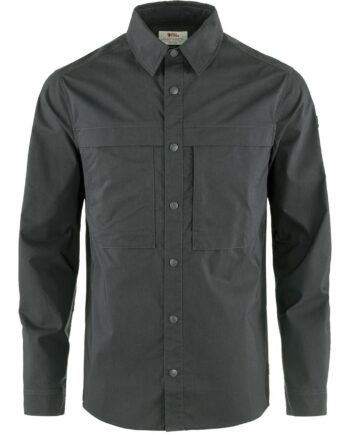 Grå (DARK GREY/ Fjallraven Mens Abisko Trail Shirt Grå Dark Grey 030 Large - Fjällräven Shirt  - 7323451001611
