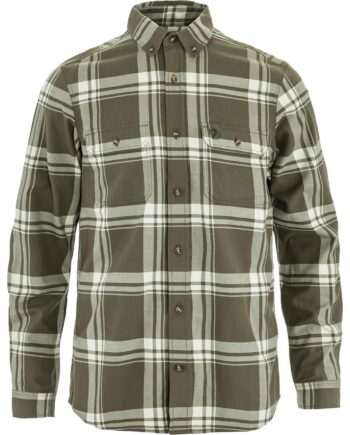 Hvid Fjallraven Mens Vik Lite Flannel Shirt Laurel Grn Chalk White 625 113 Large - Fjällräven Shirt  - 7323451114434
