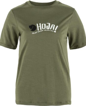 Grøn Fjallraven Womens Hoja Wool Shirt Laurel Green 625 Large - Fjällräven Shirt  - 7323451087721