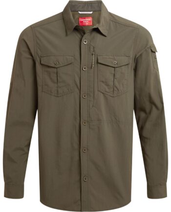 Grøn Craghoppers Mens Nosilife Adventure Shirt Iii Woodland Green Large - Craghoppers Shirt  - 5063260001342
