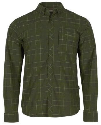 Grøn Pinewood Abisko Trekking Shirt Moss Green - Pinewood Shirt  - 7331090459953