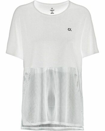 Hvid Calvin Klein Kortærmet Shirt Til Kvinder Str - Calvin Klein Shirt  - 8719115725082