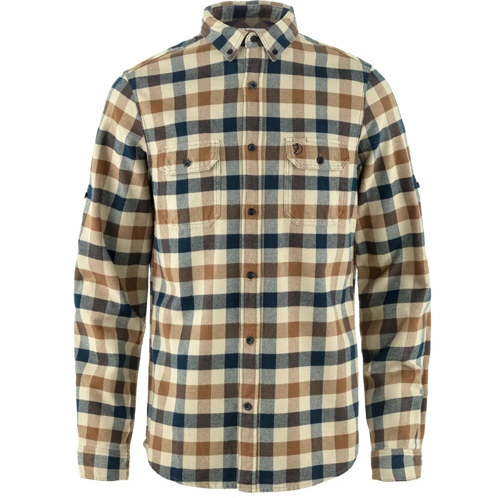 Fossil/Dark Nav Fjallraven Skrog Shirt Fossil Dark Navy - Fjällräven Shirt - 7323451110474