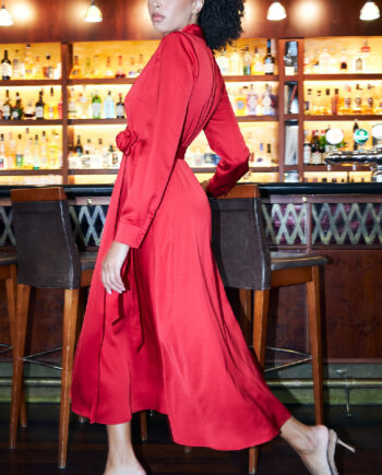 4035 Tango Rød Cras Kjole Charleen Tango Red - Cras Jeans  - 5714813281932