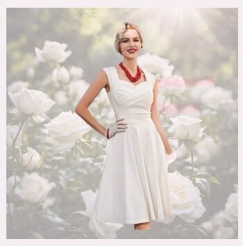 Hvid Vintageinspireret Kjole Konfirmations Kjole Lullu - Jeans