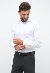 Hvid Eterna Luxury Strygefri Skjorte Slim Fit - Eterna Shirt  - 4062403375273