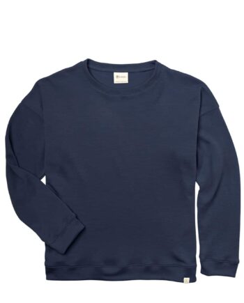 Mørkeblå Engel Uld Silke Sweatee Shirt - Engel Shirt