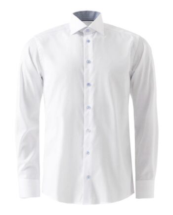 41 Geometric Effect Signature Twill Shirt - Eton Shirt  - 7313583851215